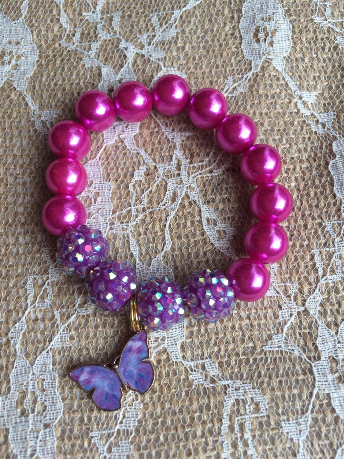 Set of 6 butterfly bracelets.. Butterfly party.. Butterfly