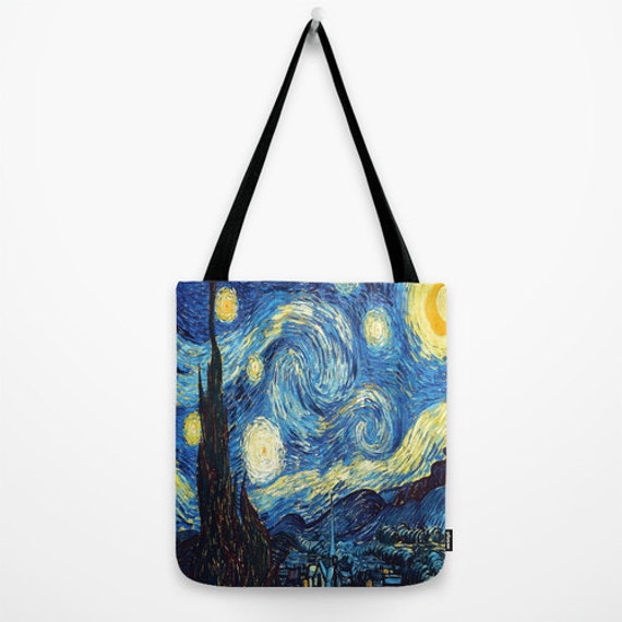Starry night bag Van Gogh tote bag Impressionism bag Printed