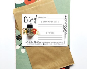 cards printable doterra sample free oil  Sample  Etsy essential