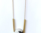 Concrete and brass necklace