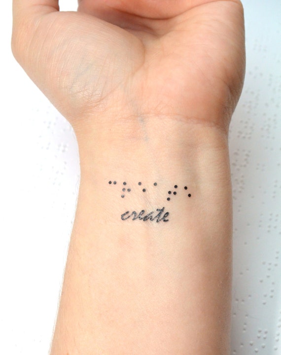 Maken van Braille Tattoo Braille tijdelijke Tattoo Tattoo