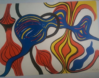 ALEXADER CALDER LITHOGRAPH signed and niumbered 52/90