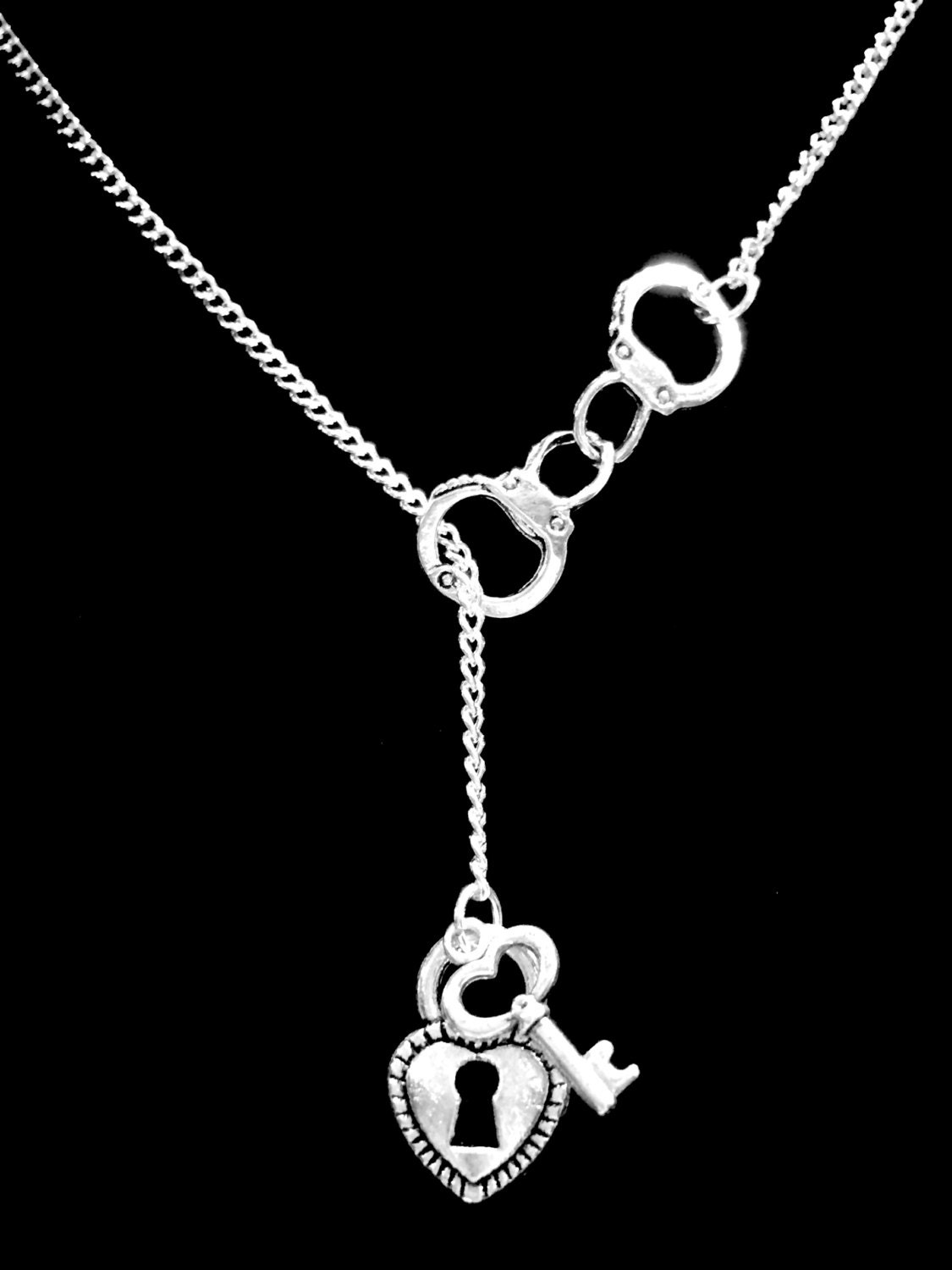 Gift For Her Handcuff Lock And Key To My Heart Necklace