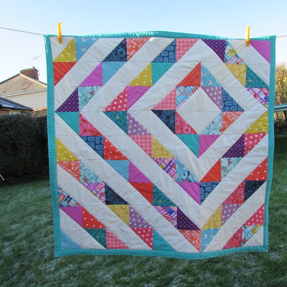 Half Square Triangle Around the World Quilt Kit