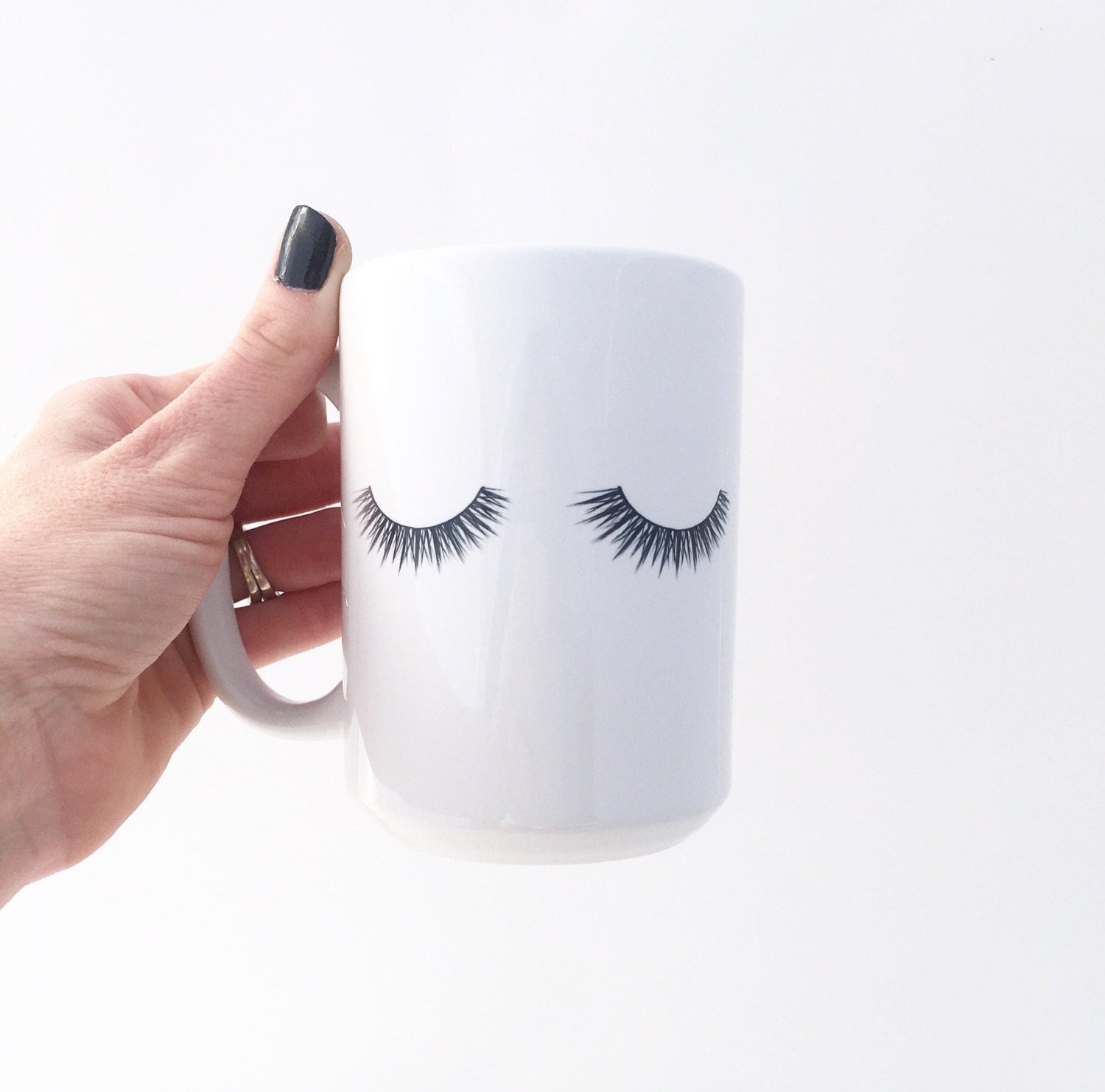 Custom Eyelashes Coffee/Tea 15 oz. Mug