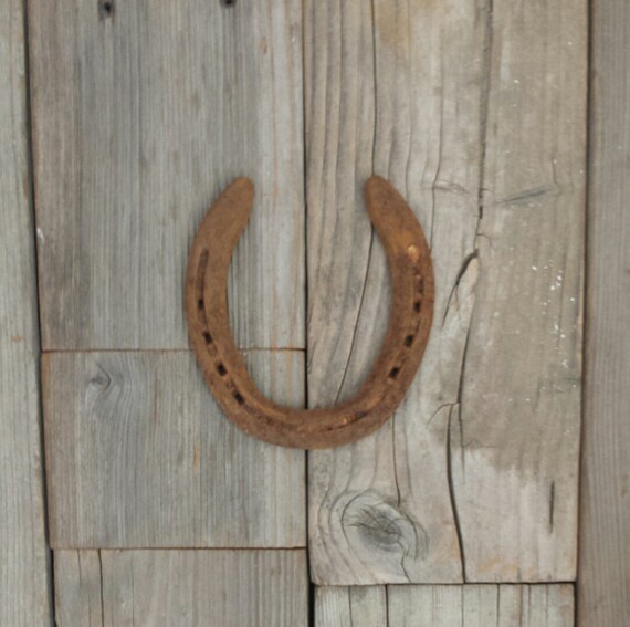 RUSTY Horseshoes Rusted Horse Shoes for by EECustomHorseShoes