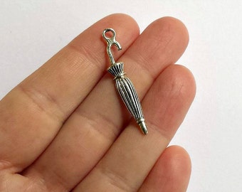 6 Umbrella Charms - Rainy Day - Umbrella Pendants - #S0248