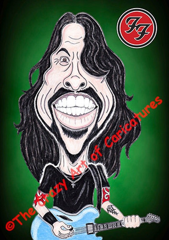 DAVE GROHL Caricature Foo Fighters Drawing by TheCrazyArtUK DAVE GROHL Caricature Foo Fighters Drawing by TheCrazyArtUK