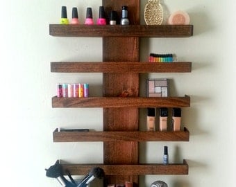 polish nail rack display shelf wall makeup mounted holder