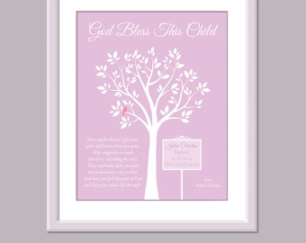 Baptism Gift Girl - Girl Baptism Gift - Baptism Print - Baby Girl Christening Gift - Baby Girl Baptism Gift - Baptism Keepsake -
