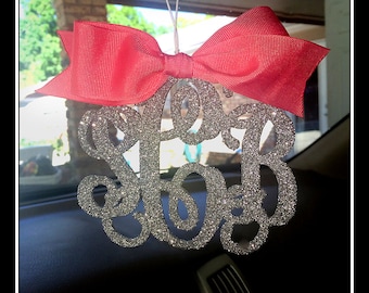 ON SALE! Rear view mirror charm, Rearview mirror Monogram, Rearview mirror accessories, Rearview mirror accessory, rearview mirror ornament