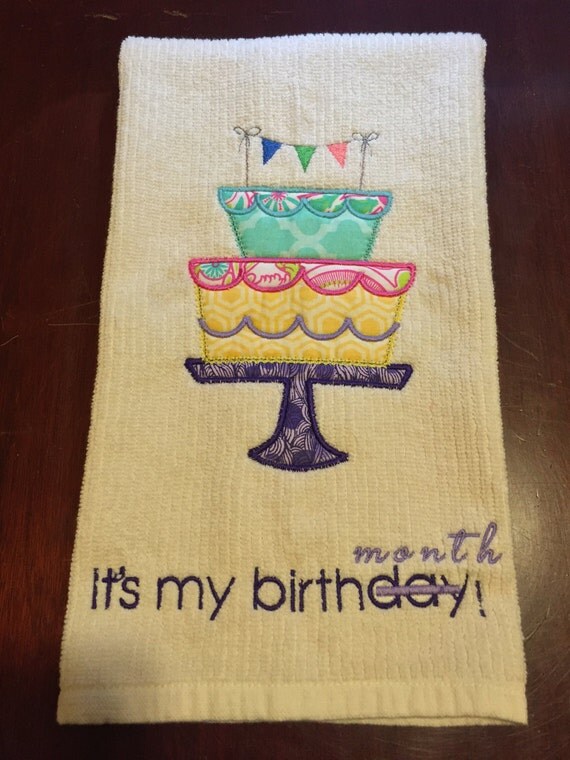 Birthday hand towel It's my birthday towel by PersonalizedByJenni