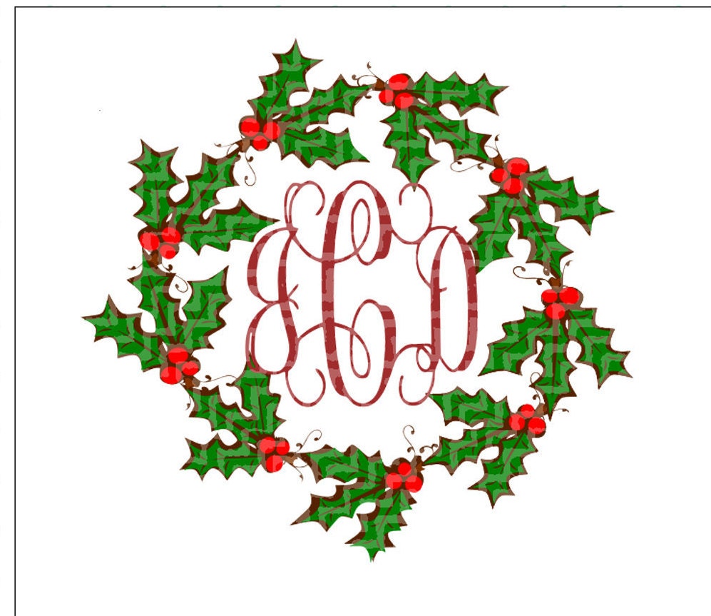 Download Mistletoe Wreath SVG DXF EPSPng Christmas cut by ...
