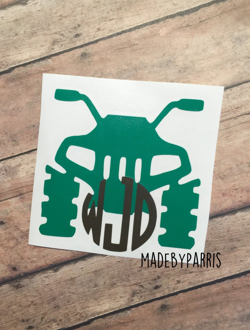 Four Wheeler Monogram Vinyl Decal Monogram Decal by MadeByParris