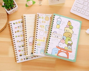 Sumikko Gurashi Notebook, Kawaii, San-X, Corner Creature, Stationary Gift, Cat Book, School Supplies, Spiral, Paper Lined Pages
