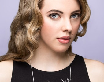 Oxytocin Molecule Necklace - Silver