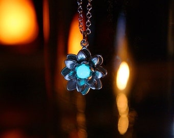 Lotus Flower Pendant GLOW in the DARK