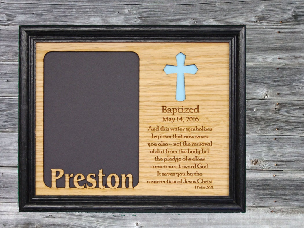 8x10 Baptism Picture Frame Baptism Gift Religious by legacyimages