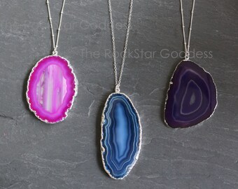 Geode Necklace // Agate Necklace // Sliced Agate // Druzy Necklace // Druzy Jewelry // Agate Slice // Agate Jewlery