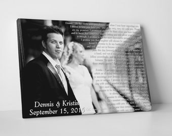Custom canvas print, Framed canvas print, Cotton canvas print, Wedding canvas print, Vows canvas print, Anniversary canvas print, custom art