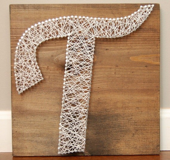 Letter string art initial string art letter T home decor