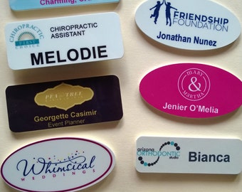 Personalized Magnetic Name Tags with your Logo and Names.