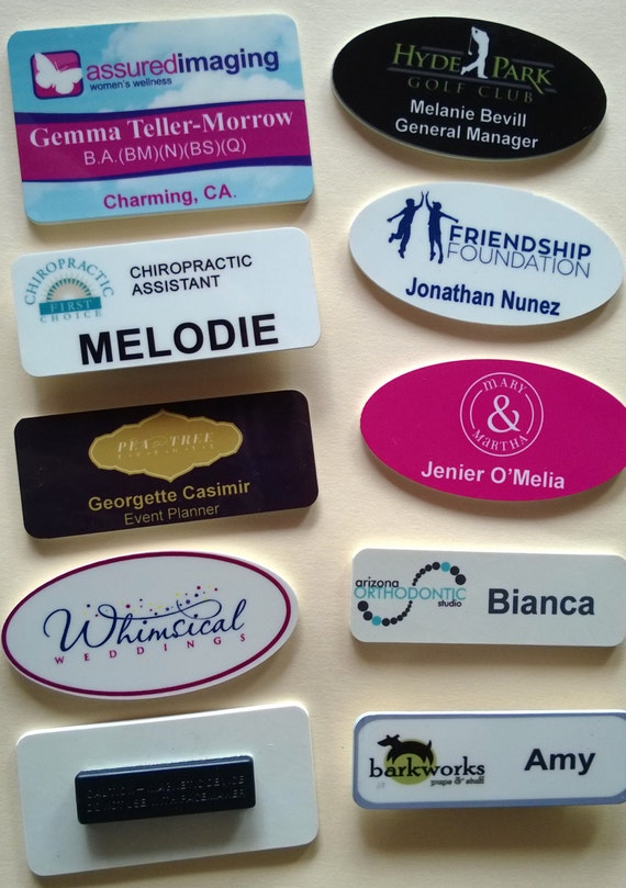 trendy magnetic name tags