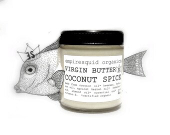 Coconut Spice Organic Body Butter - Coconut Body Butter - Natural Body Butter - Virgin Butter Organic Body Lotion - Organic Lotion