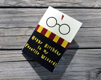 Harry Potter Birthday Card // Wizard // Child