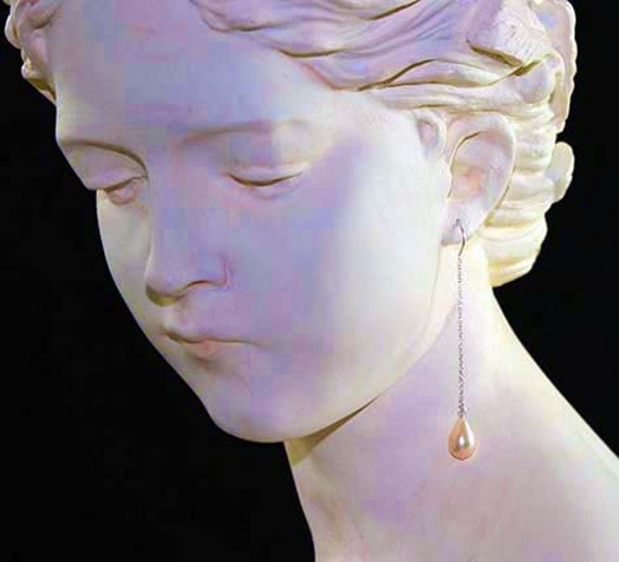 Pearl drops with sterling silver