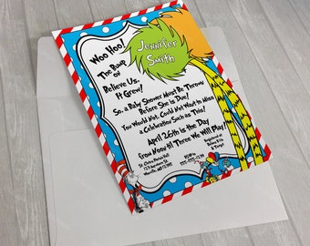 Printable Dr. Seuss Baby Shower Invitation