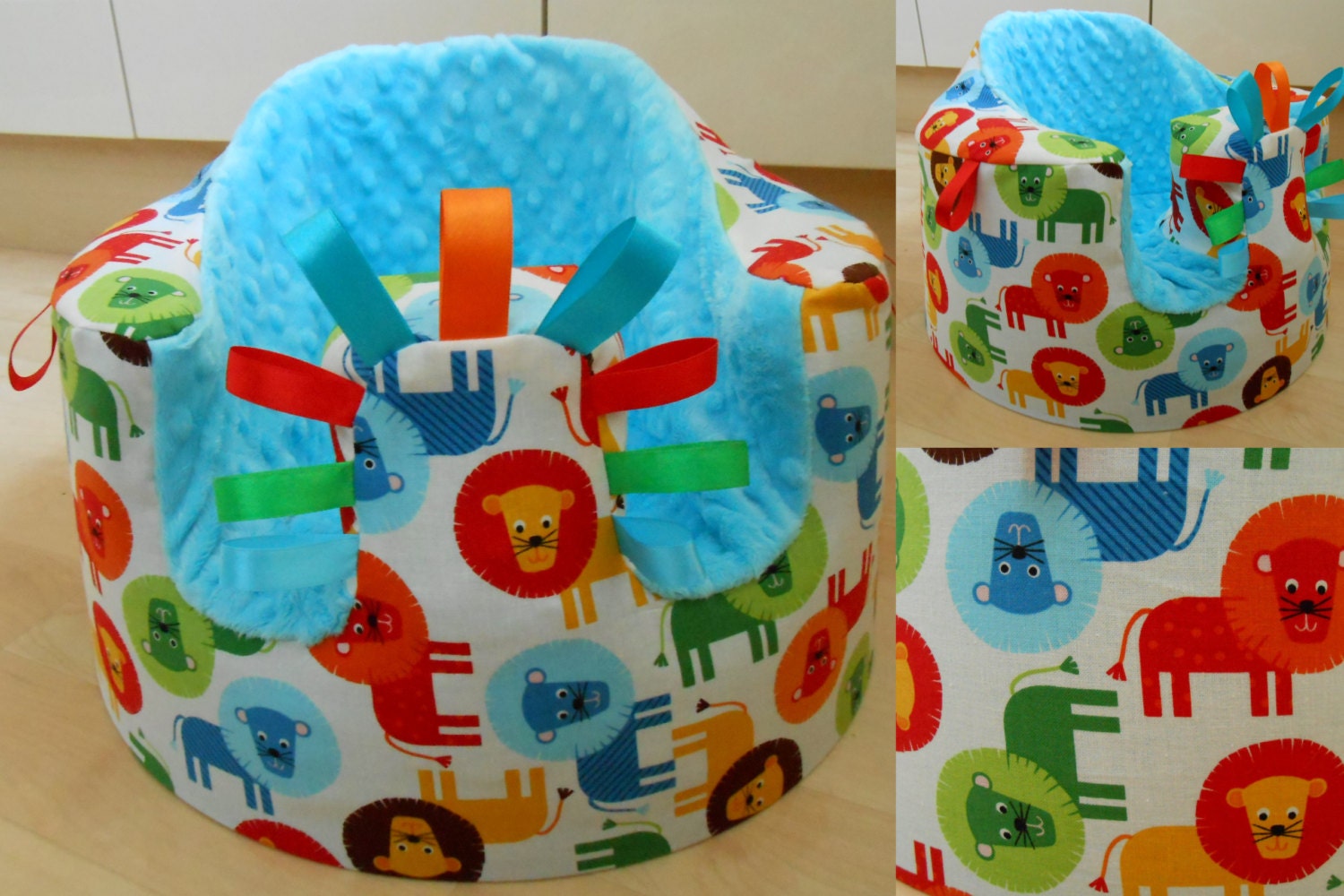 Handmade cover for Bumbo seat with or without holes for