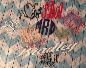 Iron on Monogram / Decal / Personalization / monograms/iron on decal / iron on / iron on monogram decal