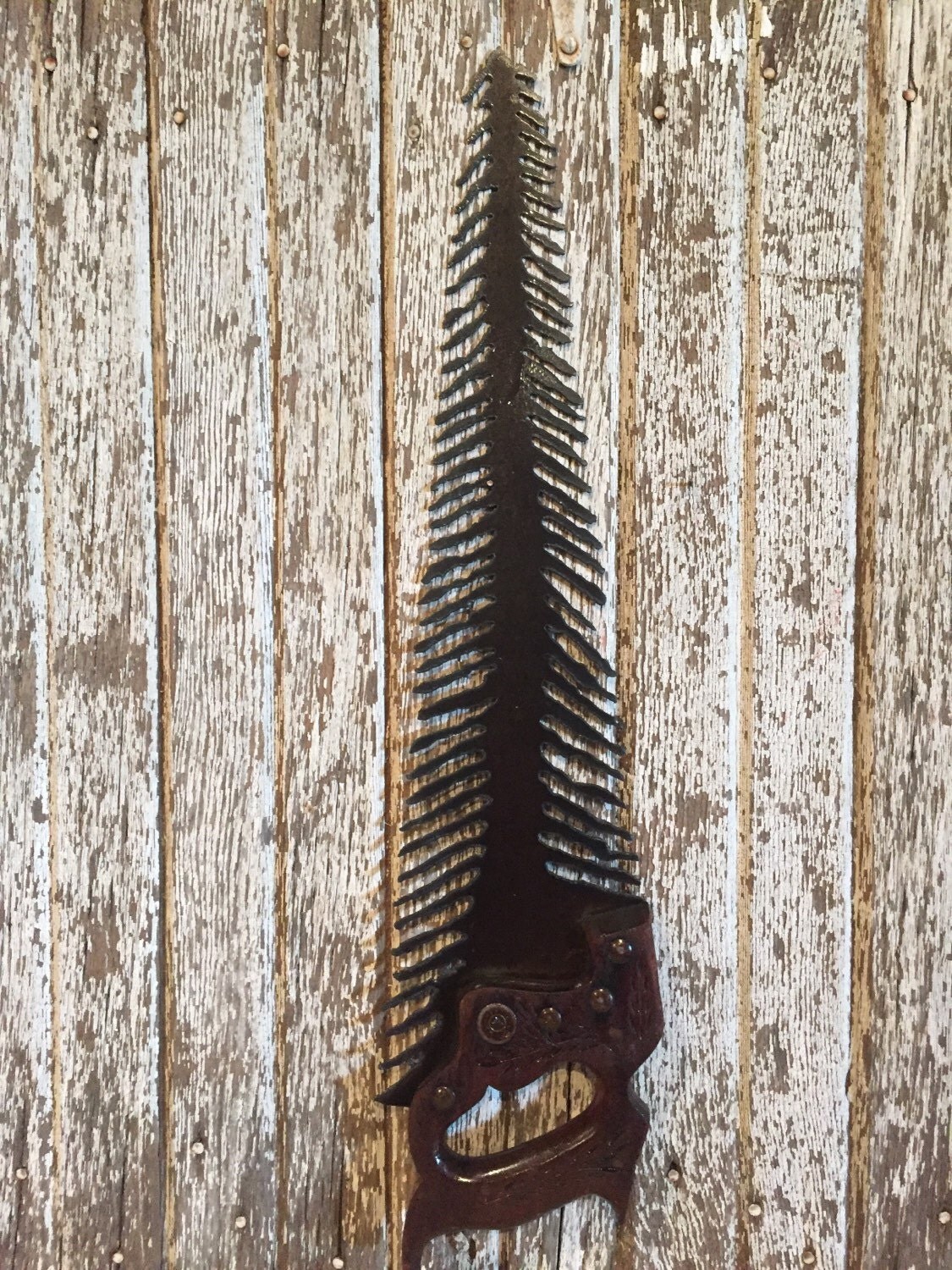 Rustic Hand Saw Christmas Tree