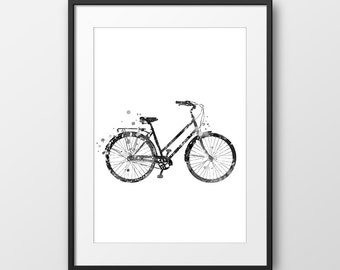 Items similar to Bike art, Bicyclist Gifts, PERSONALIZED Cyclist gift ...