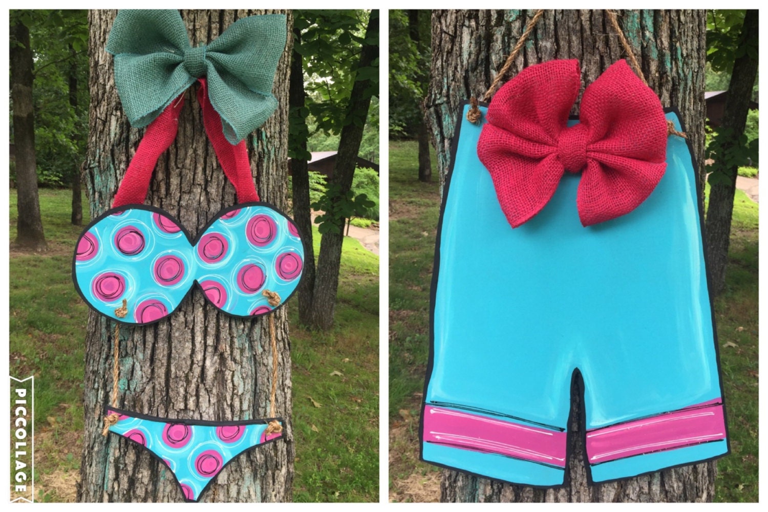Swimsuit & Swim Trunk set Summer door hanger Bikini hanger.