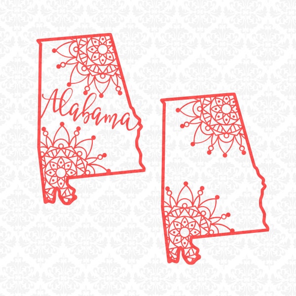 Download Alabama Mandala Henna Filigree Zentangle Intricate SVG DXF Ai