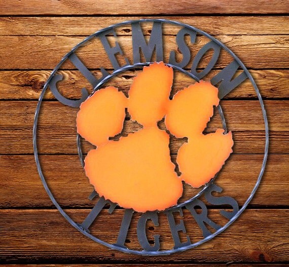 Clemson Tigers Metal Sign Clemson metal art by CowGirlCentral