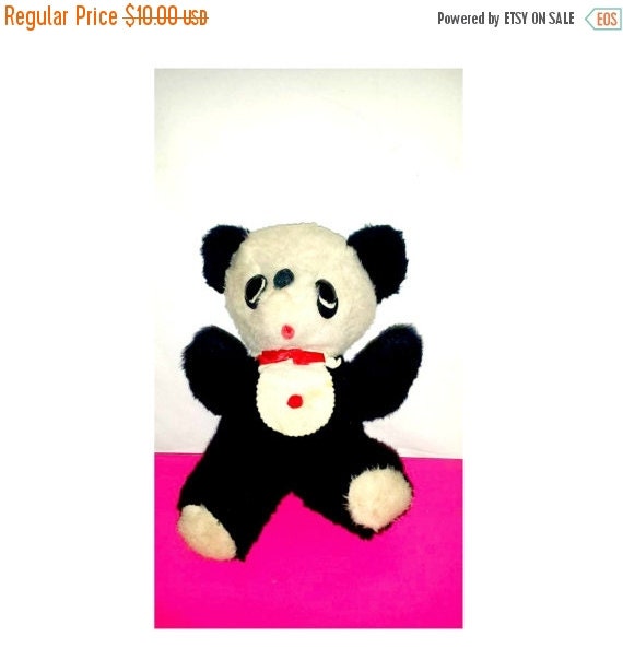 vintage panda bear stuffed animal