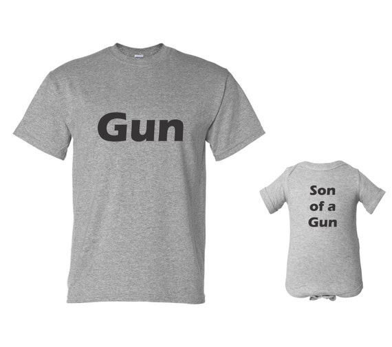 GUN Son of a GUN T-shirt and Onesie Set