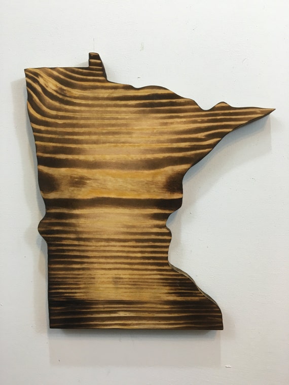 Handmade MInnesota State Wall Hanging Wood Cutout