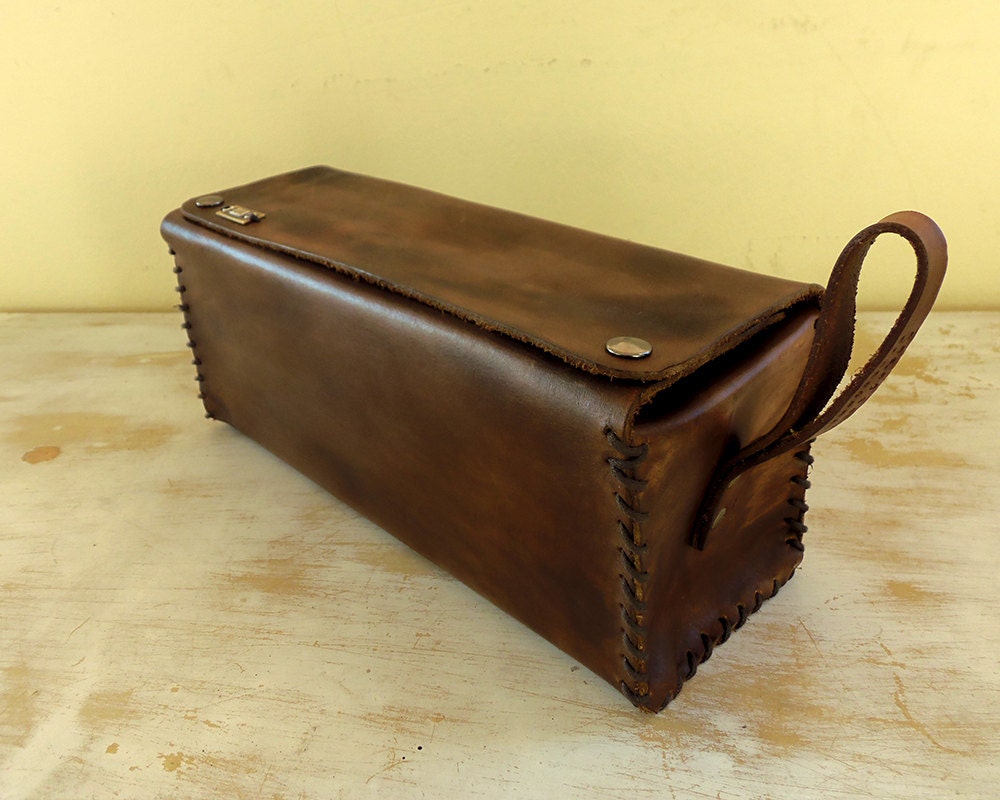 personalized mens leather toiletry bag