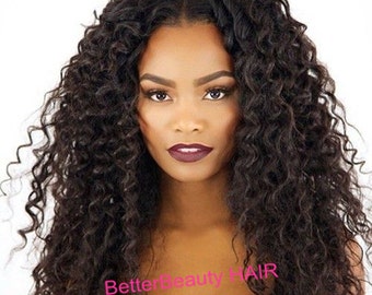 7A Brazilian Glueless full lace wig and lace front wigs human hair kinky curly lace wigs virgin hair For Black Women Free Shipping