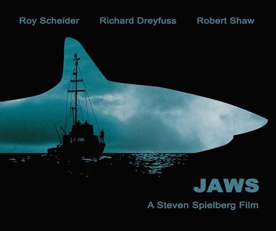 Jaws Minimalist Movie Poster Print Steven Spielberg Home