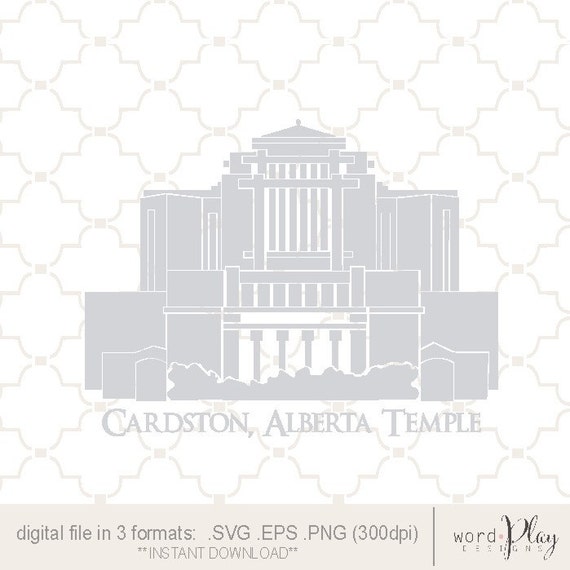 LDS Cardston Alberta Temple Canada / digital download / PNG