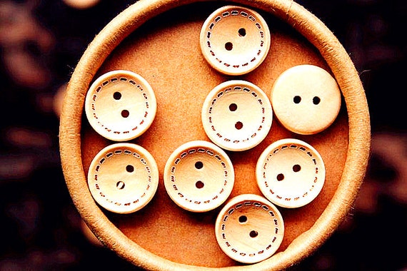 15mm wood buttons with dotted line wooden buttons b41 20pcs from gideonstudio on etsy 15mm wood buttons with dotted line wooden buttons b41 20pcs from gideonstudio on etsy