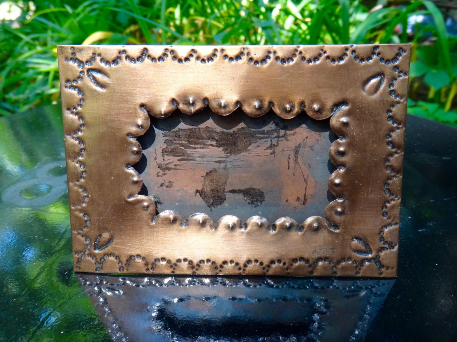 Frame Tin Frame. Punched Tin Frame Copper Frame by MaxsUniquities