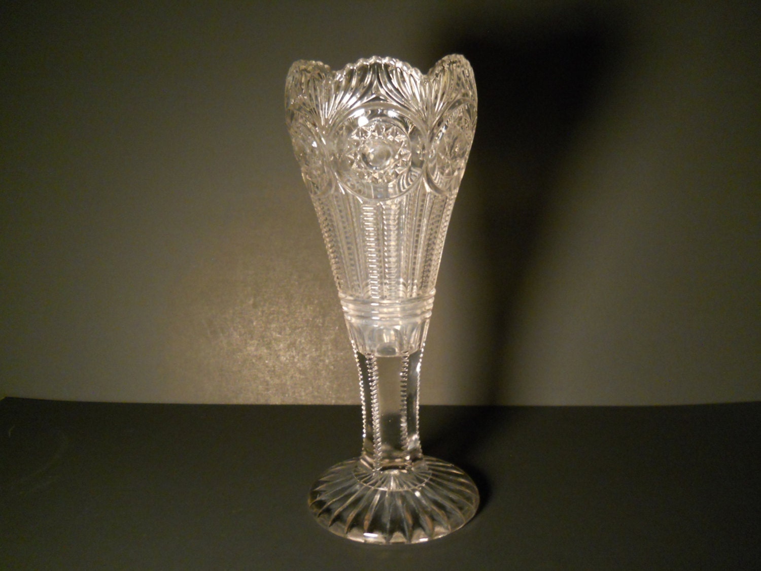 Antique EAPG Celery Vase / Flint Glass / Hobstar by PiccoloPattys