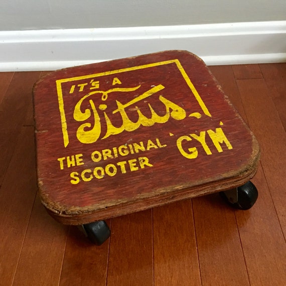 Vintage Red Titus Gym Scooter