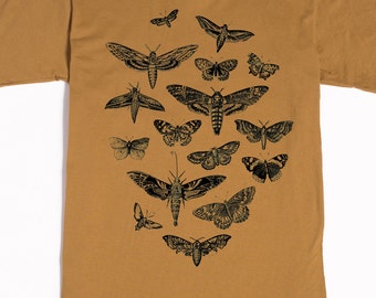 Moth Shirt - Men's Insect Tshirt - Moths and Butterflies T-shirt - Graphic tee